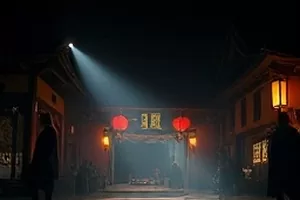 溪口来信作品封面，木桌上摊开的一叠信封